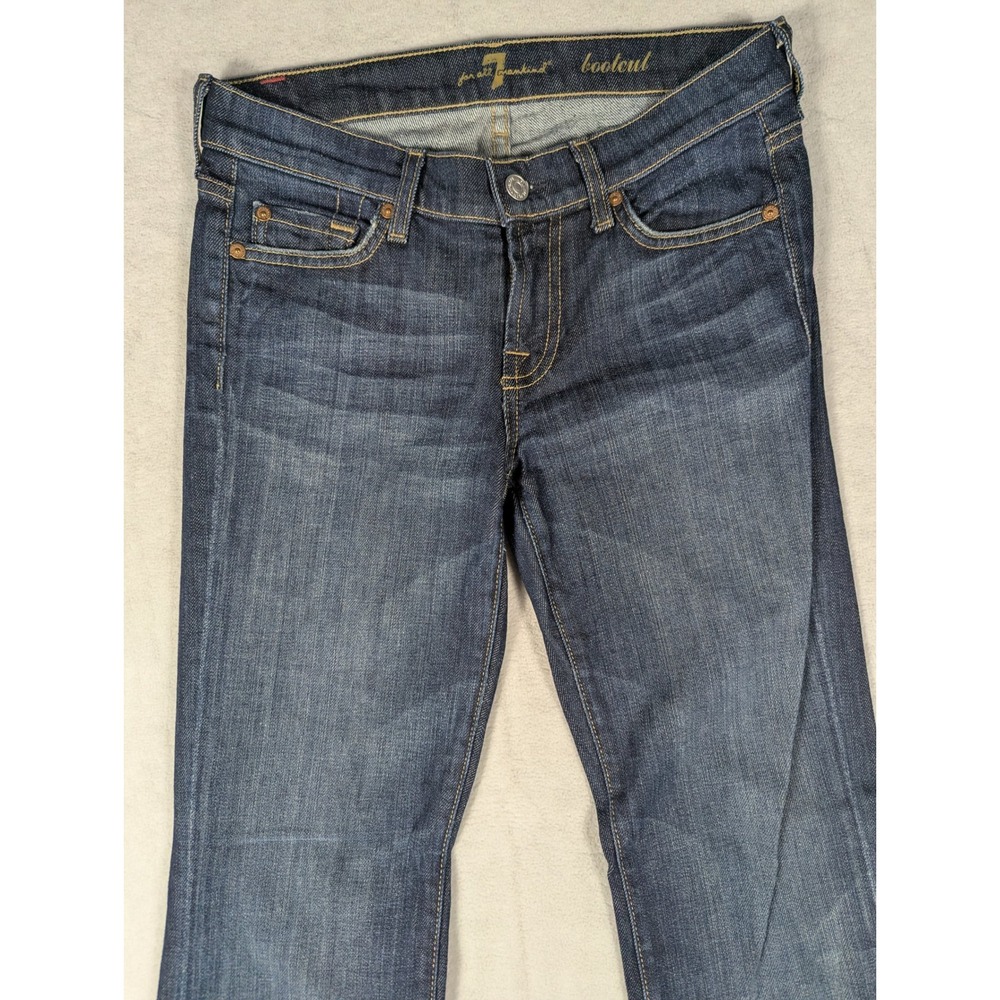 7 For All Mankind Original Bootcut Dark Blue Womens Jeans Size 26 - Picture 3 of 7